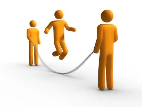 Jumping rope - skipping Stock Illustration