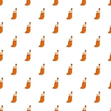 Jumping in sack race game seamless pattern Illustrazione stock