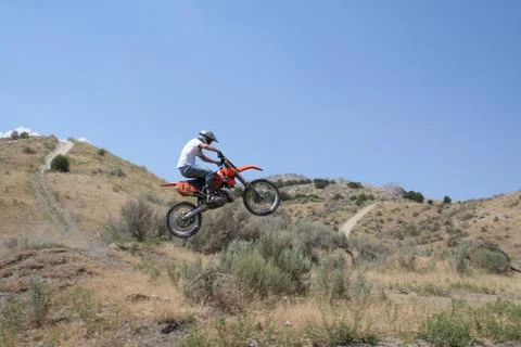 Jumping the Sage Brush Stock Photos