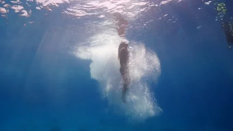 Jumping in to the sea Video stock 72290762