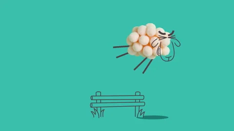 Jumping Sheep Stock Footage 141709126