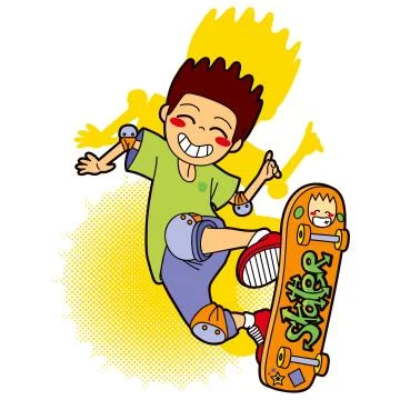 Jumping Skater Illustrazione stock