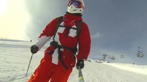 Jumping skier Video stock 22410233