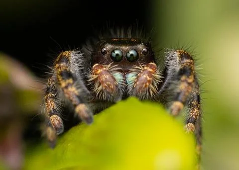 Jumping Spider Extreme Close Up  Stock Photos