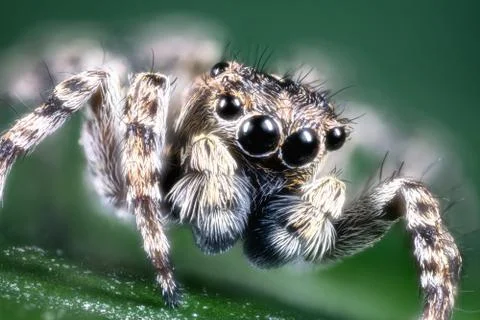 Jumping spider macro Stock Photos