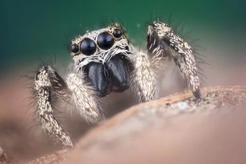 Jumping spider macro Foto stock