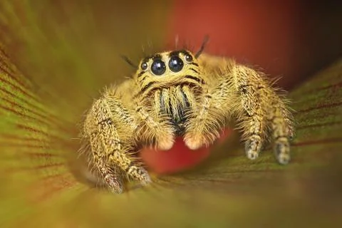 Jumping Spider Spotted Stock Photos