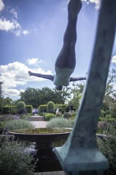Jumping Statue Stock Photos