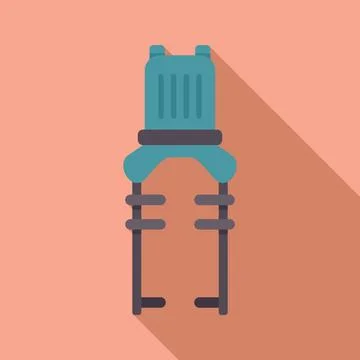 Jumping stilts icon showing bouncing and recreation Stock Illustration