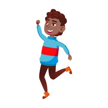 Jumping teen boy vector Ilustración de archivo
