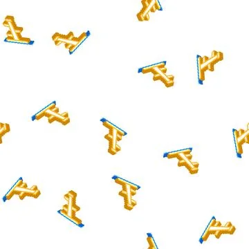 Jumping tower isometric icon seamless pattern Illustrazione stock