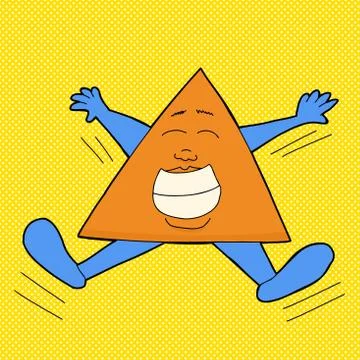 Jumping triangle Stock Illustration