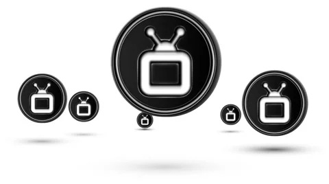 Jumping tv icons. Looping. Stock Footage 63265587