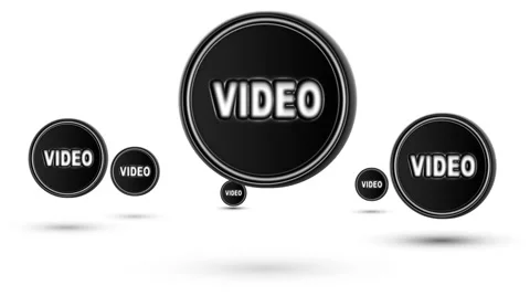 Jumping "VIDEO" icons. Looping. Video stock 63267094