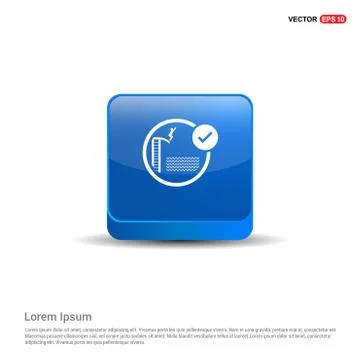 Jumping in Water Allowed Icon - 3d Blue Button Illustrazione stock