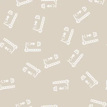 Jumping into water from height line vector seamless pattern Stock Illustration