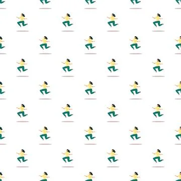 Jumping woman pattern showing joy and freedom イラスト素材
