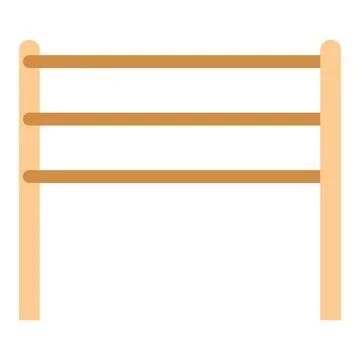 Jumps barrier flat clipart vector illustration Illustrazione stock