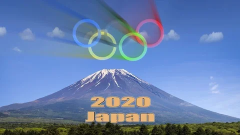 The Jun 25, 2020: 3D rendering of Olympic colored circle Stock Footage 123515757