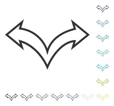 Junction Arrow Left Right Vector Icon イラスト素材
