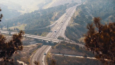 Junction on a Highway Stock Footage 78747831