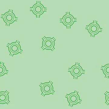 Junction highway road line seamless pattern Stock Illustration