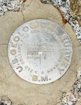 Junction peak usgs bench mark Stock Photos