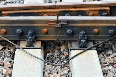Junction of rails Stock Photos