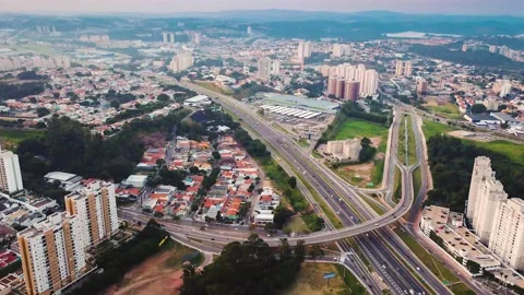 Jundiai drone hyperlapse Stock Footage 192613208