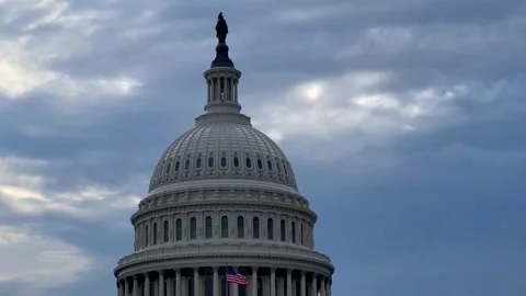 June 08, 2024 - Captive view of Capital Hill Building in Washington DC USA Stock Footage 294552432