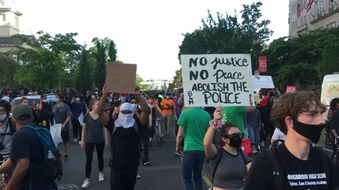 JUNE 1 2020 TRUMP CLEARS LAFAYETTE SQUARE, BLM PLAZA. PART 3 Video stock 277608053