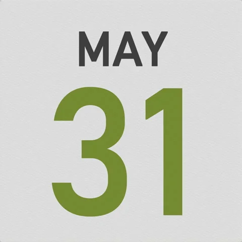 June 1 date behind torn page of a calendar, 3d animation Stock Footage 155363486