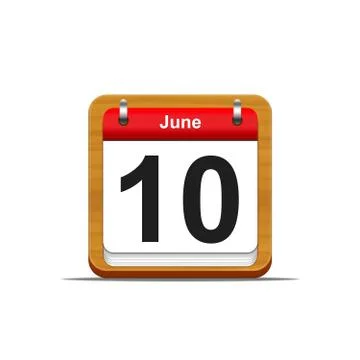 June 10. Stock Illustration