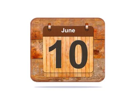 June 10. Stock Illustration