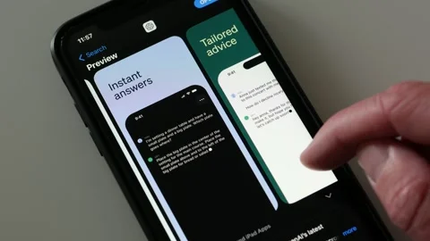 JUNE 13, 2023: Installing OpenAI ChatGPT App on an iPhone Stock Footage 243647686