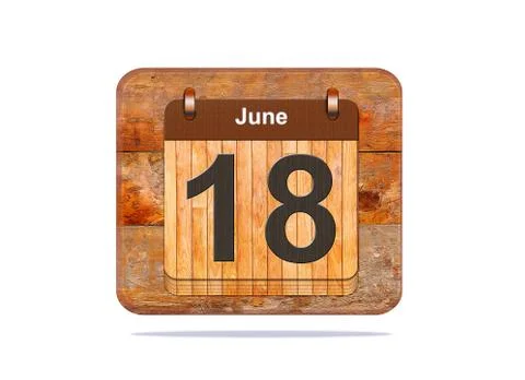 June 18. Stock Illustration