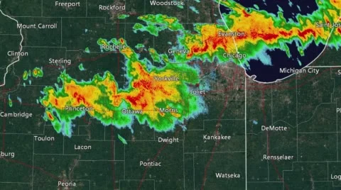 June 2015 IL Outbreak Wide n Warn Video stock 68988907
