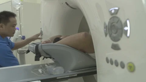 June 2016. CT or CAT scan at Medical University hospital HCMC Vietnam Stock Footage 127570507