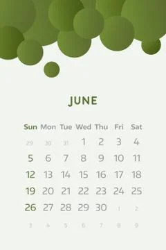 June 2016 Stock Illustration