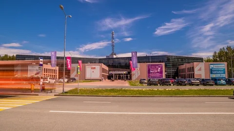 June, 2019: Building Technology Park Ekaterinburg hyperlapse Stock-Footage 117222032