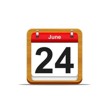 June 24. Stock Illustration