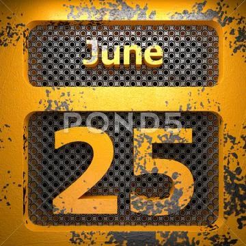 June 25 of painted steel Stock Illustration