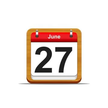 June 27. Stock Illustration