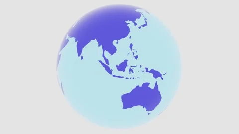 June 28 2026 Small Rotating Earth Globe Pacific View Seamless Loop 4K 스톡 동영상 337849107
