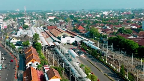 June 29, 2023, Yogyakarta, Aerial Footage of Malioboro street Stock Footage 275493353