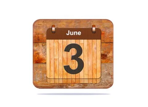 June 3. Stock Illustration