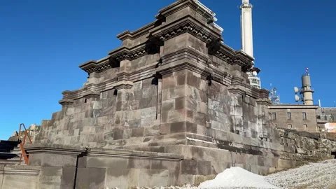 June 6, 2025 - Puy de Dôme, France - Temple of Mercury Roman ruins Vidéo 338146991