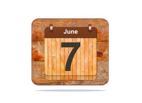 June 7. Stock Illustration