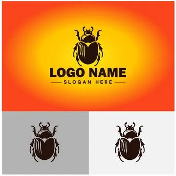 June bug bee logo icon vector for business brand app icon June bug Insect b.. Stock Illustration