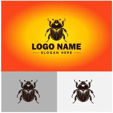 June bug bee logo icon vector for business brand app icon June bug Insect b.. Stock Illustration